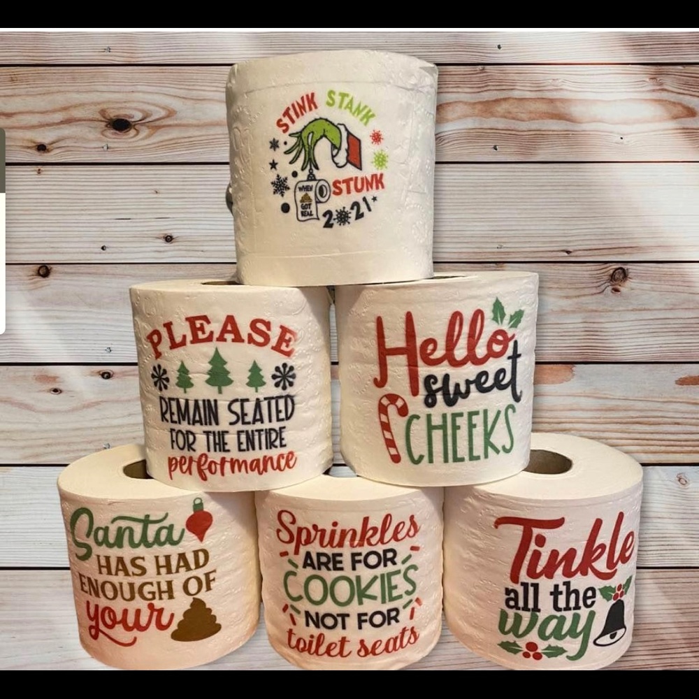 Gag gifts toilet paper.